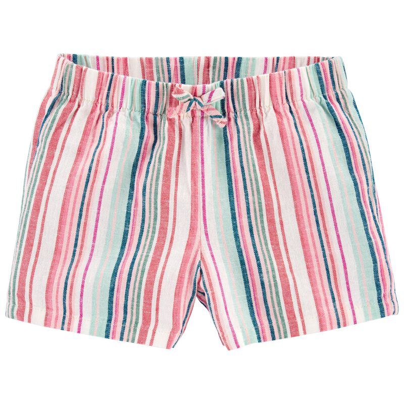 Multi Toddler Striped Pull-On Linen Shorts | carters.com