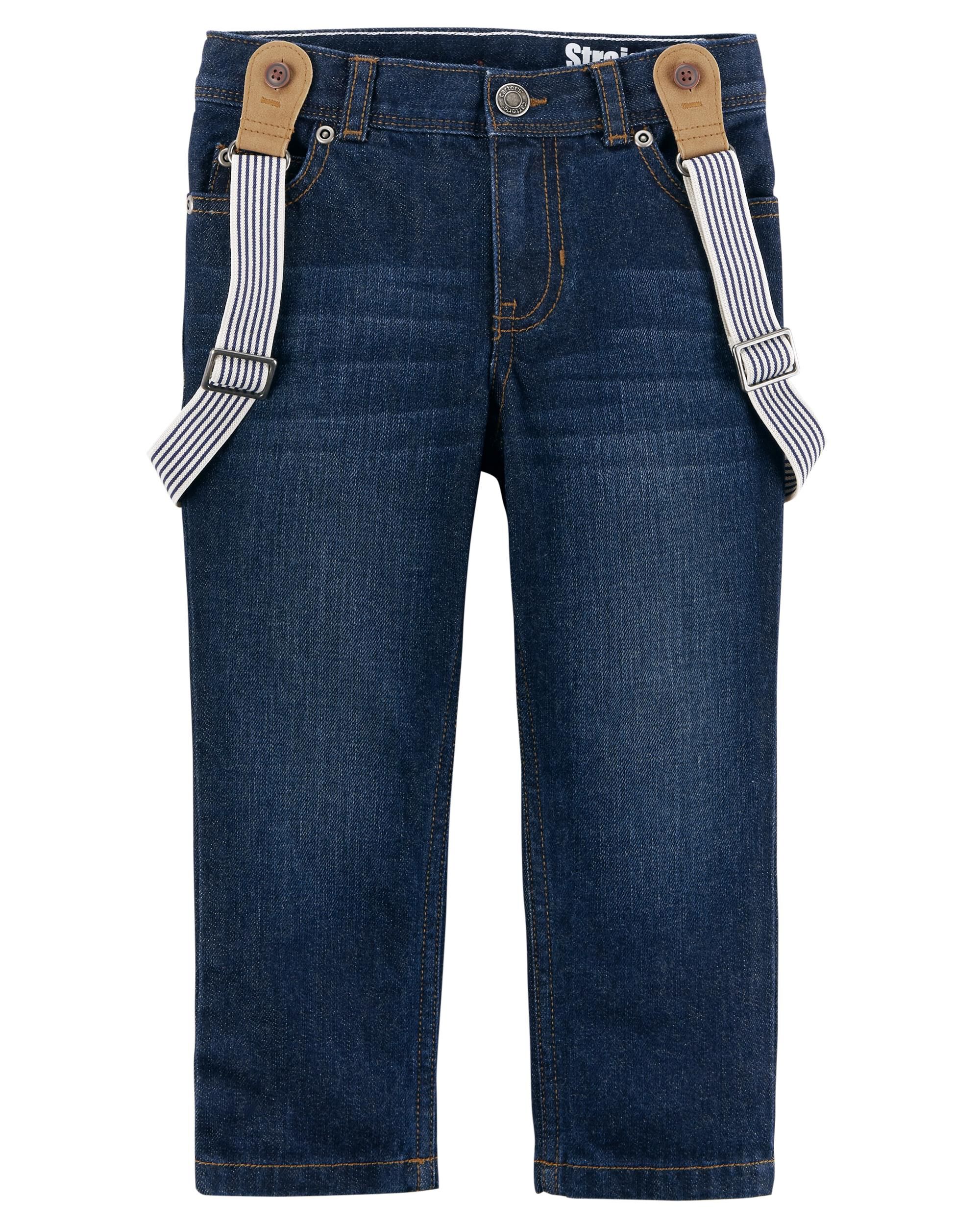 newborn jeans with suspenders