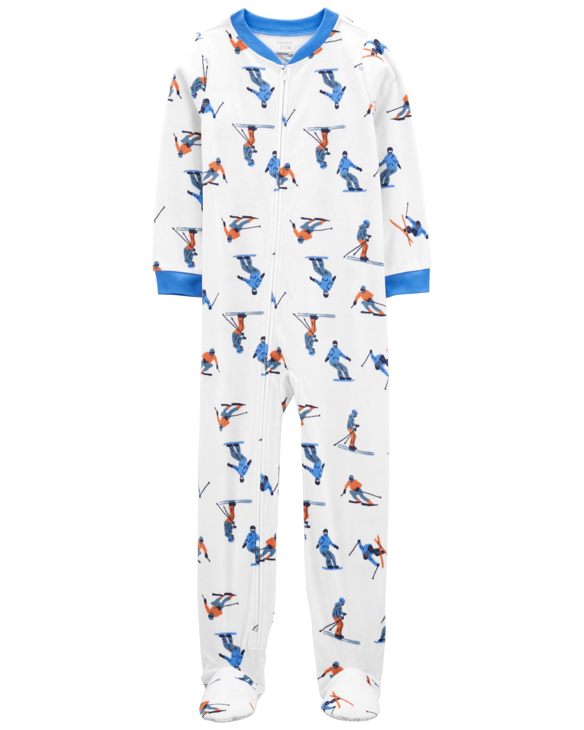 Kid 1-Piece Ski Fleece Footie Pajamas