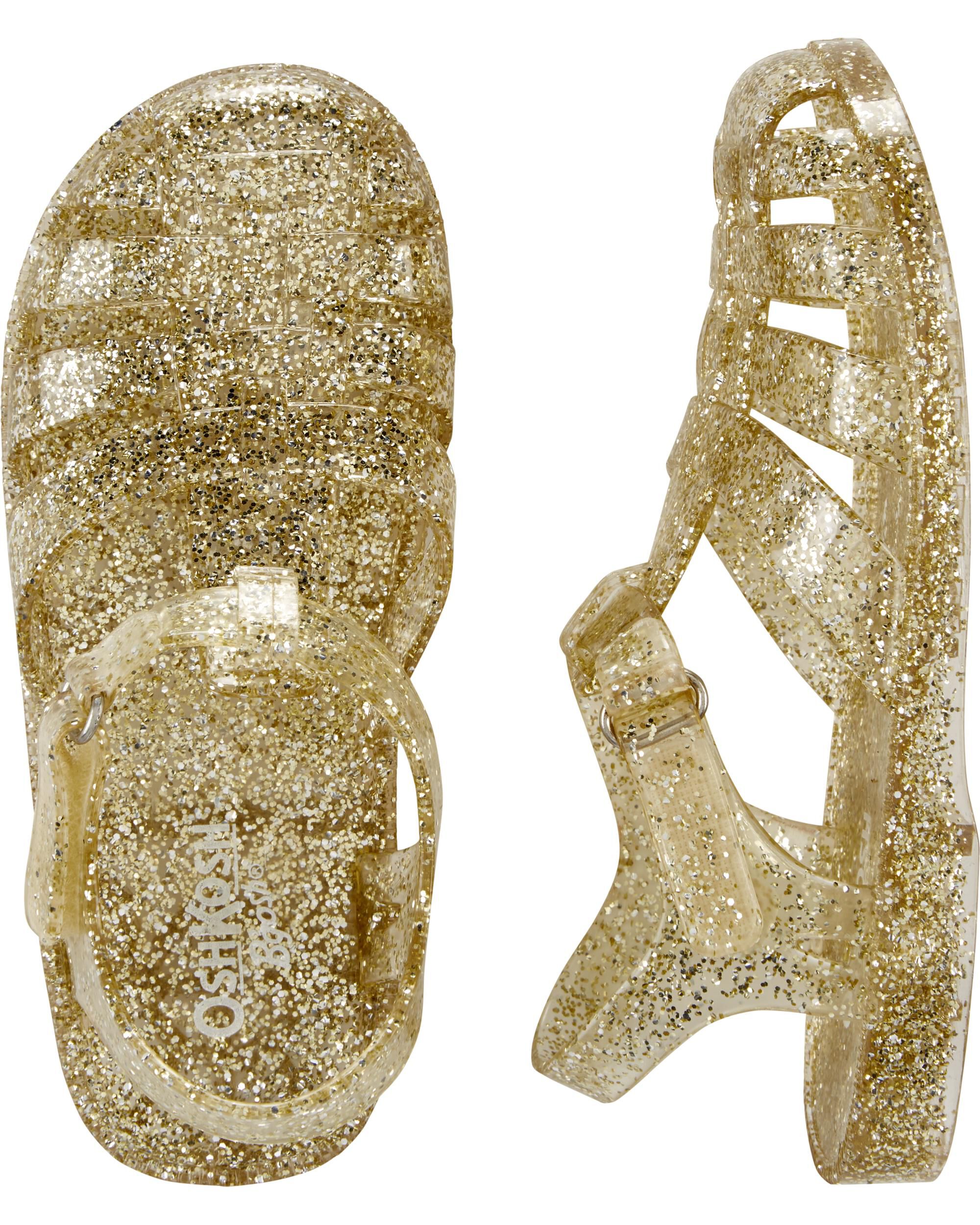 OshKosh Gold Glitter Jelly Sandal 