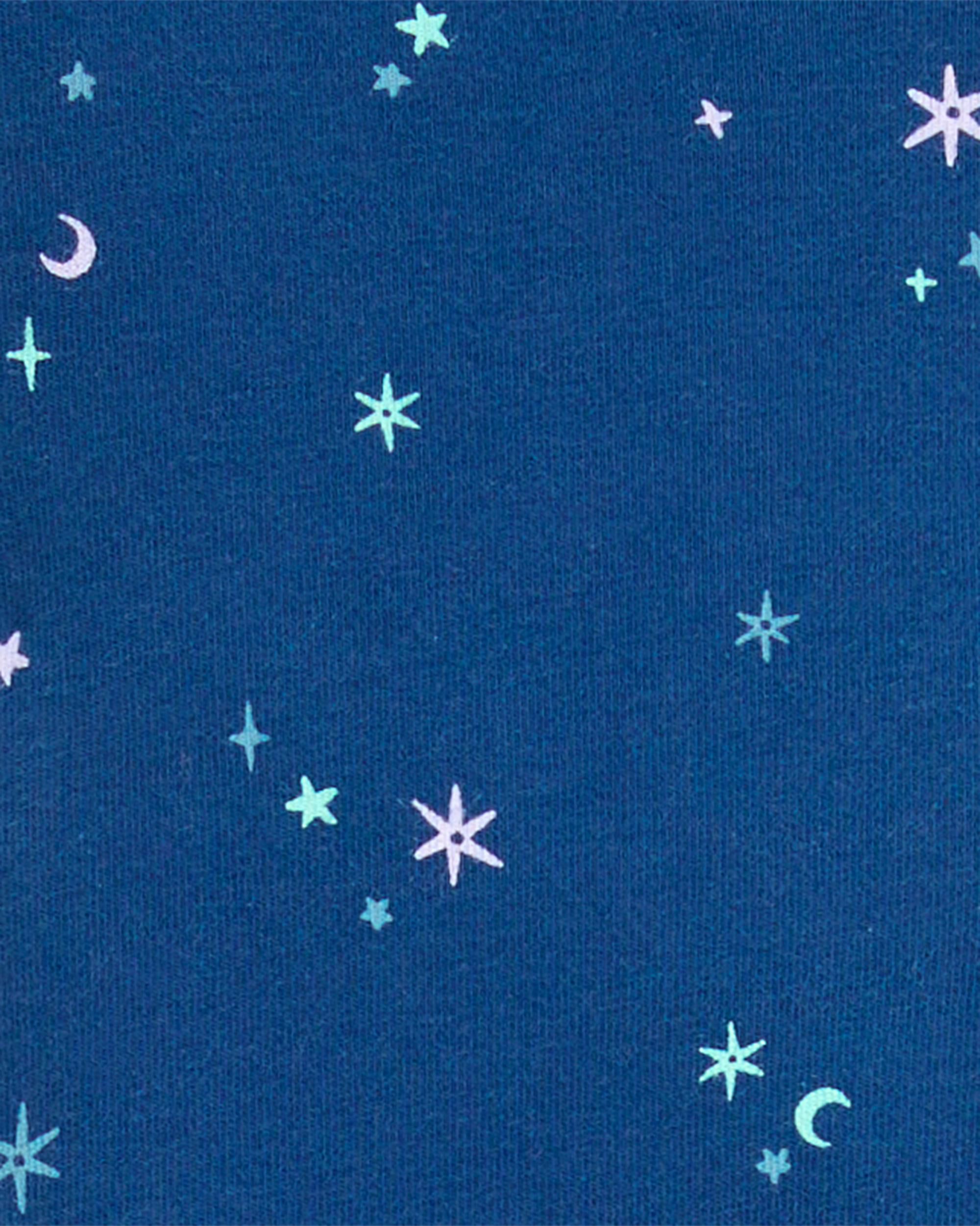 Toddler Starry Print Knit Leggings - Blue