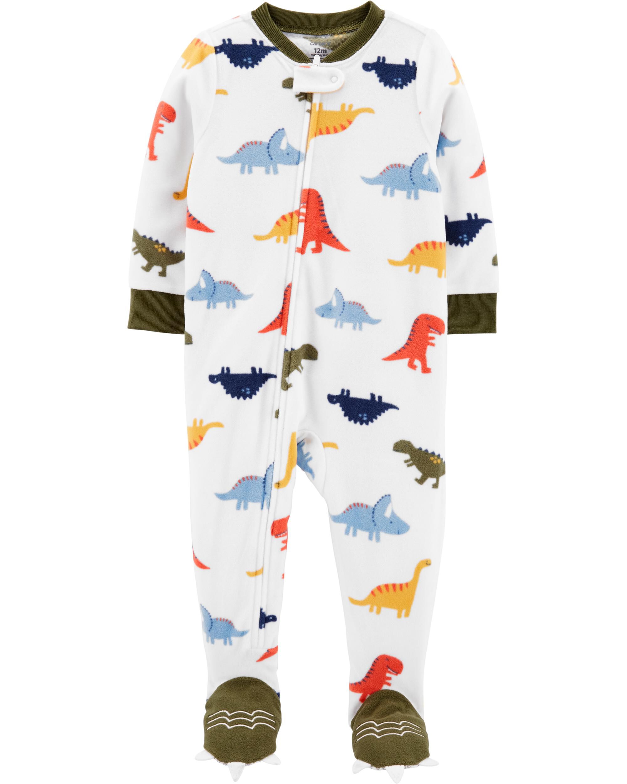 carters fleece dinosaur pajamas
