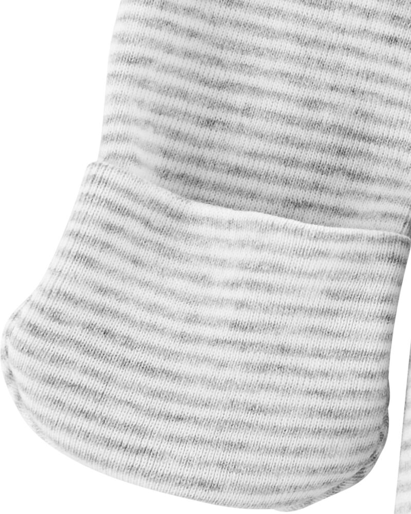 Grey Baby Preemie Striped Cotton Sleeper Gown | carters.com