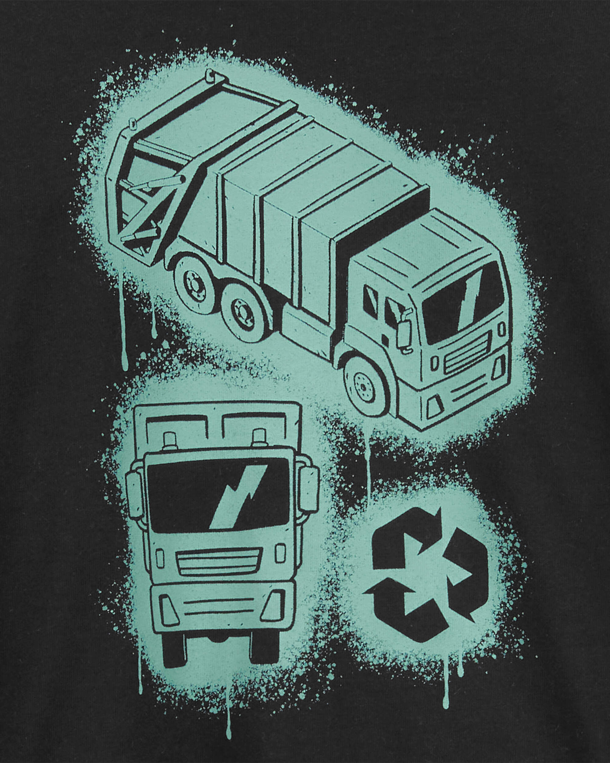 Toddler Recycle Truck Long-Sleeve Graphic Tee