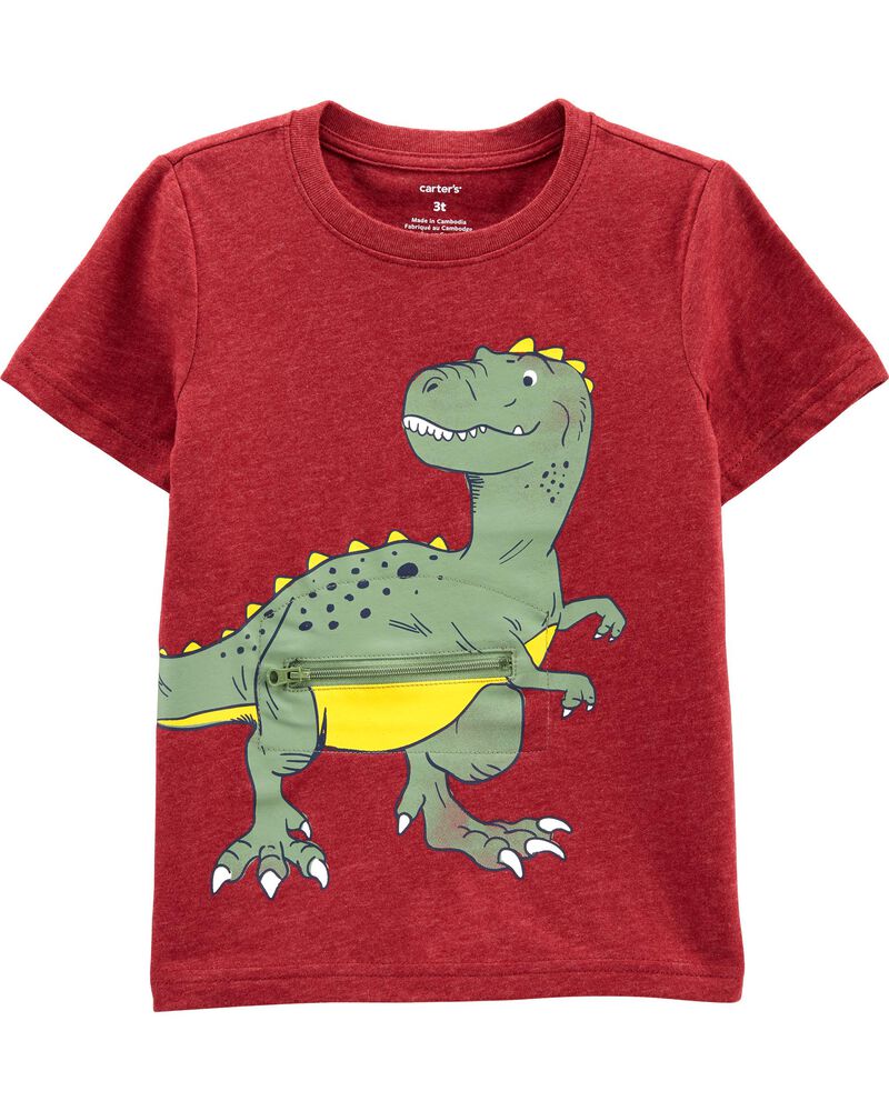 Toddler Red Dinosaur Peek-A-Boo Jersey Tee | carters.com