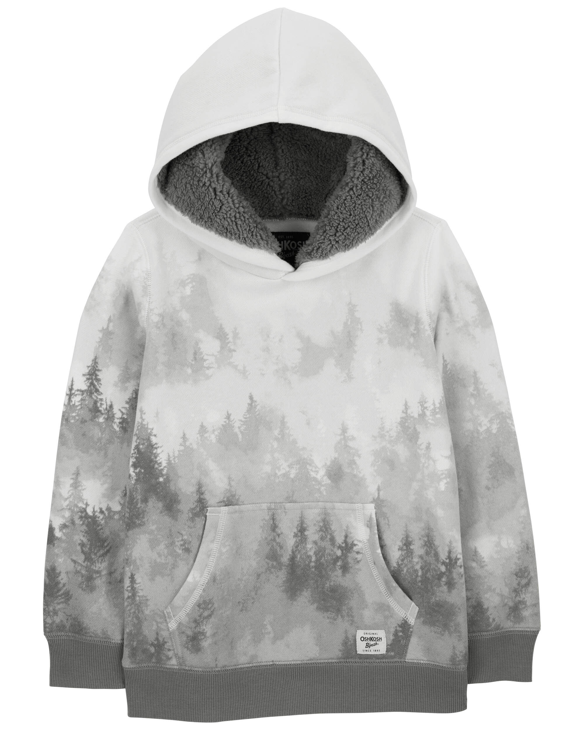 Kid Ombre Cotton Blend Hoodie - White