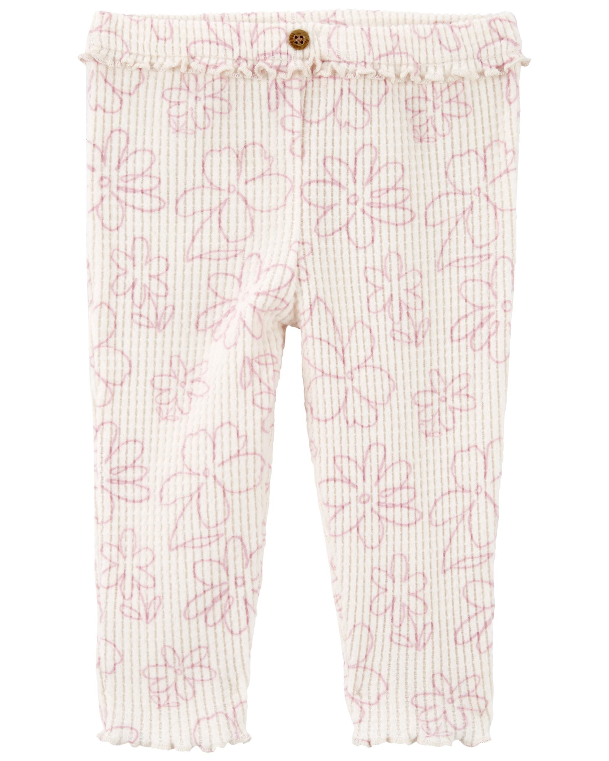 Baby Floral Pull-On Thermal Pants