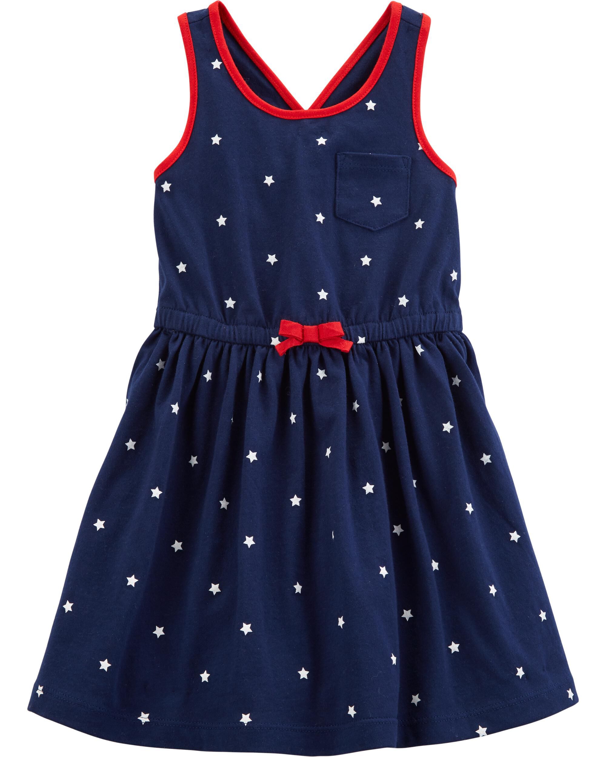 little girl red white and blue dresses