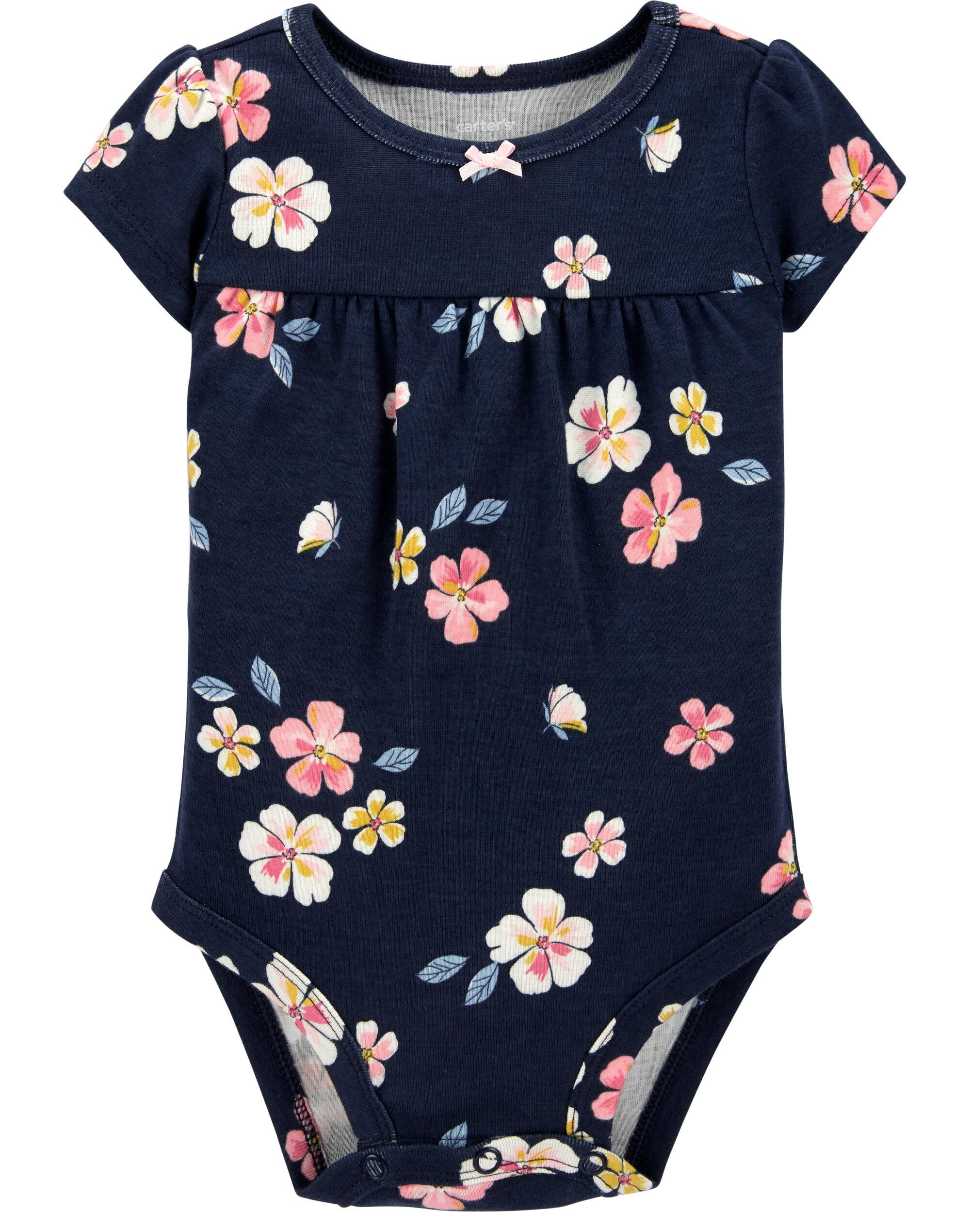 floral baby bodysuit