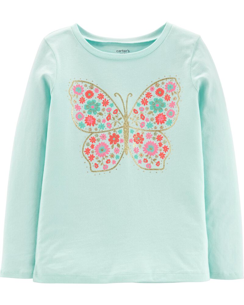 Glitter Butterfly Jersey Tee | carters.com