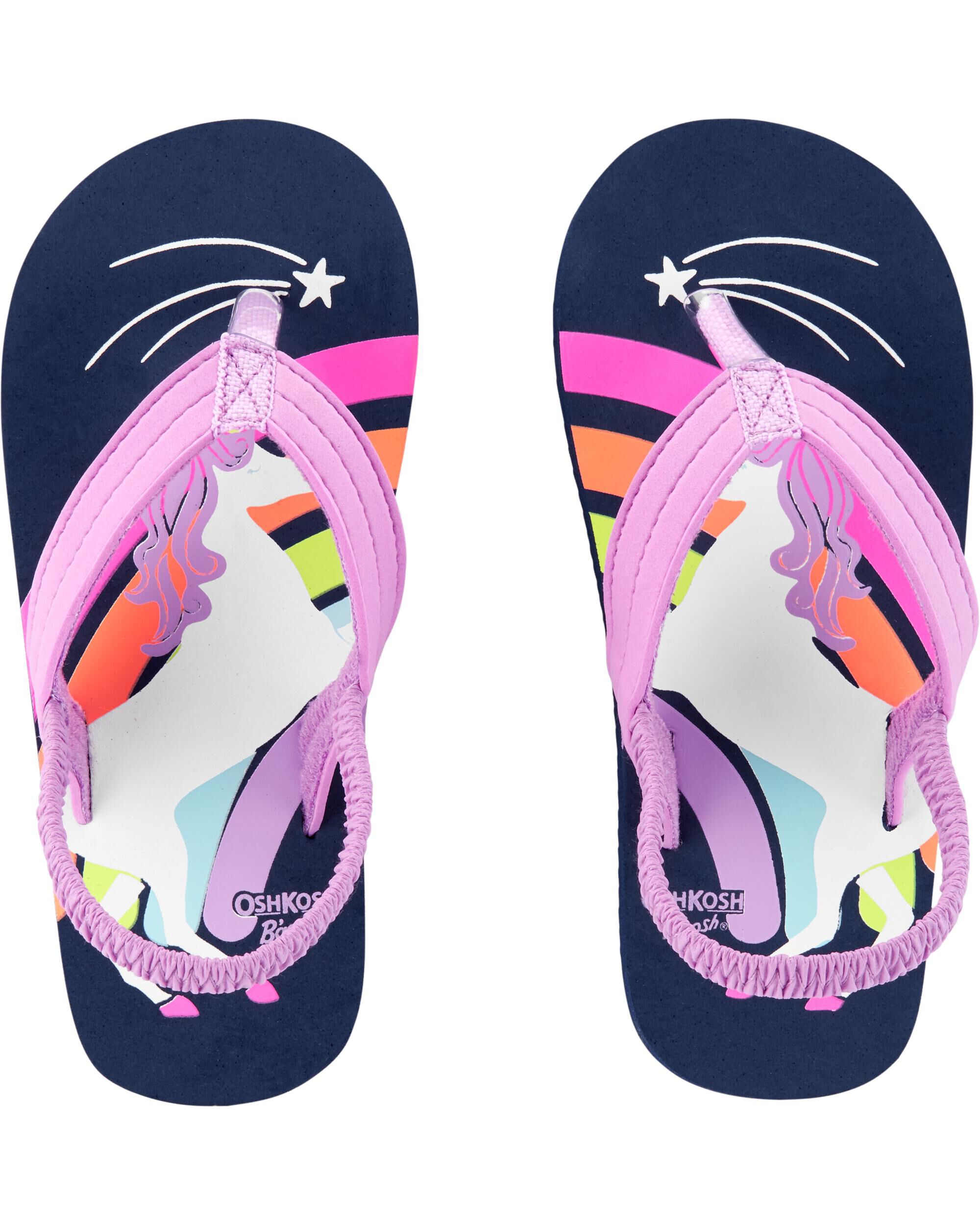 carter's unicorn flip flops