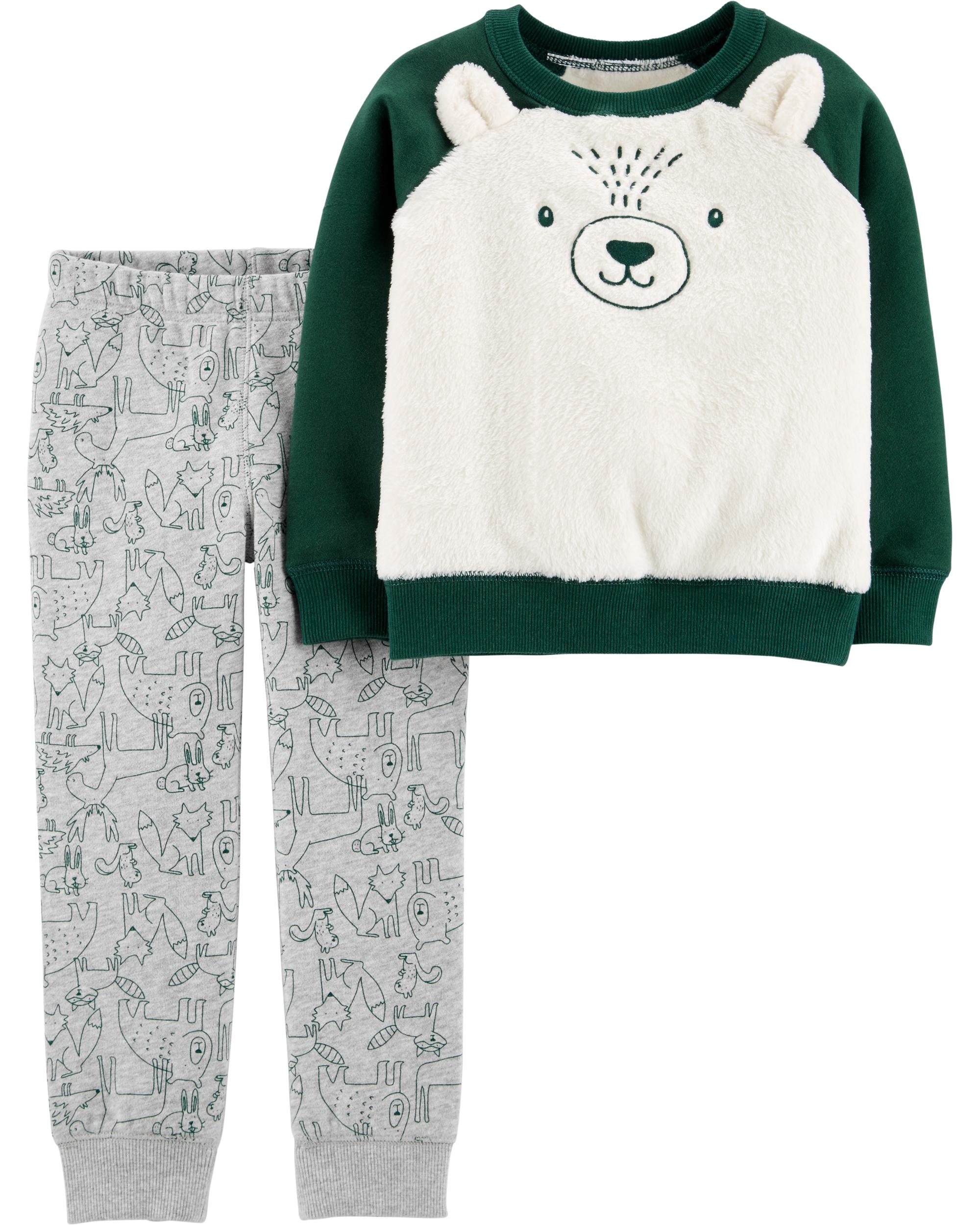 teddy bear fleece joggers