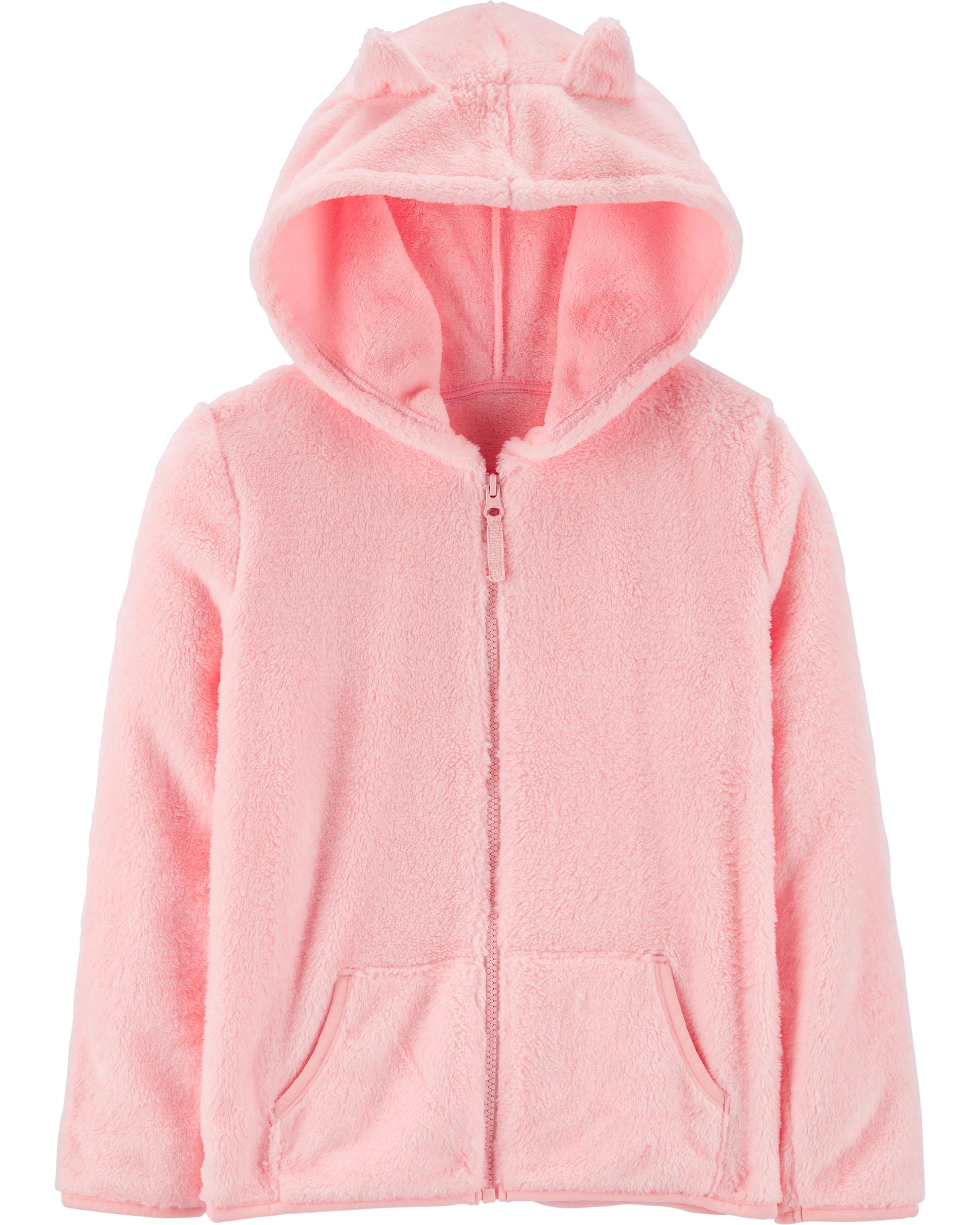 fuzzy pink hoodie