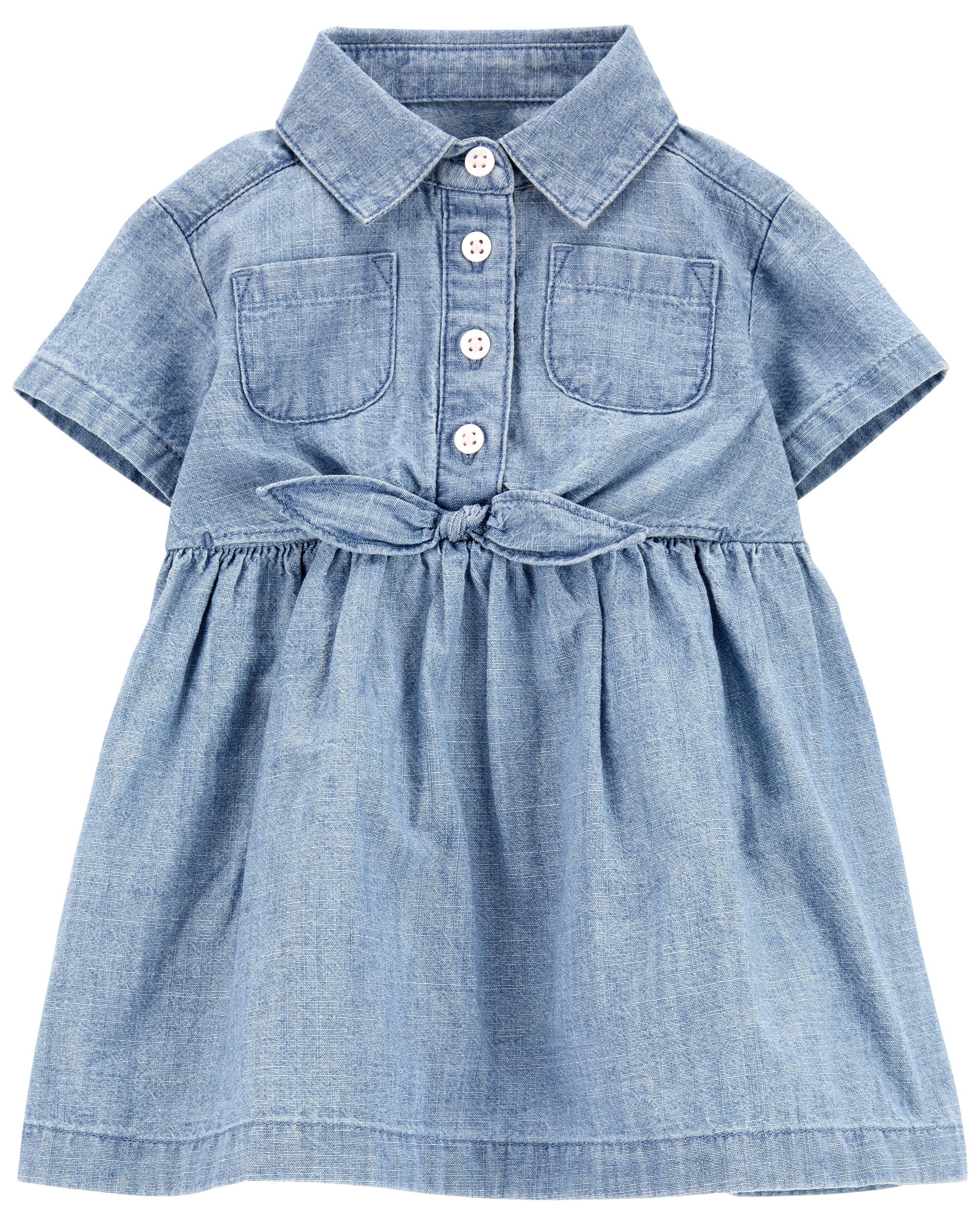 Chambray Baby Chambray Shirt Dress | carters.com