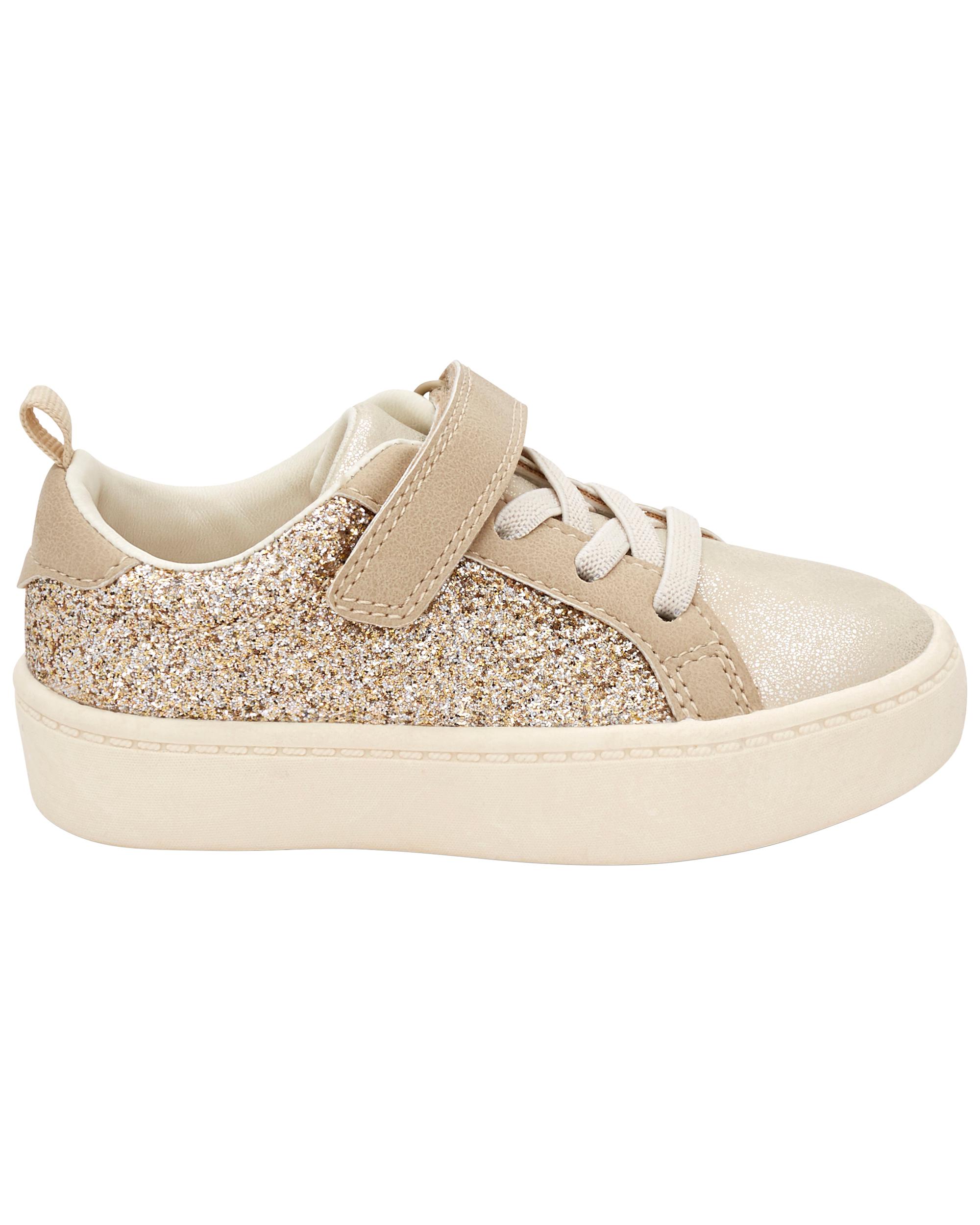 Gold Toddler Shoes Glitter Sneakers | carters.com