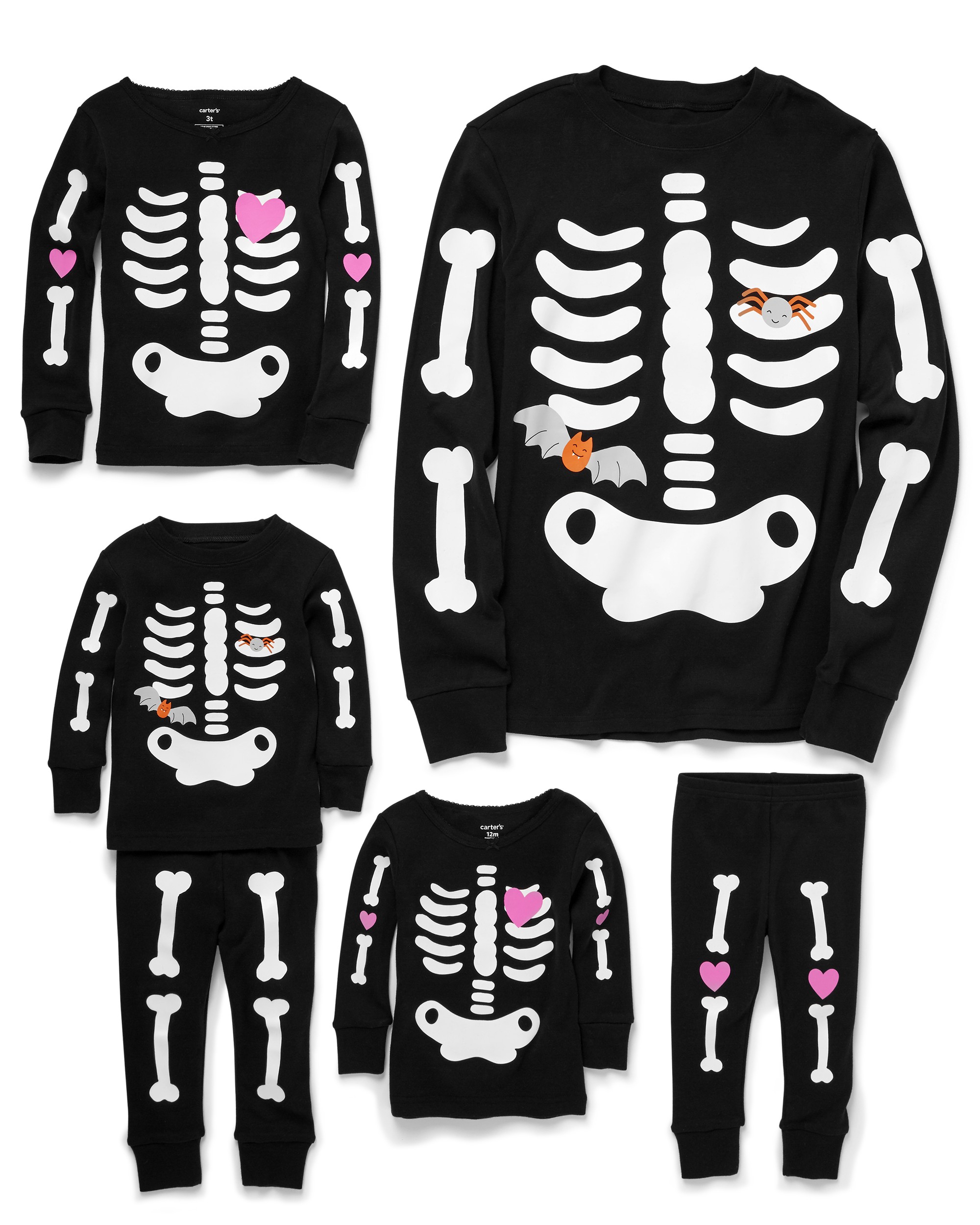 carters skeleton pjs