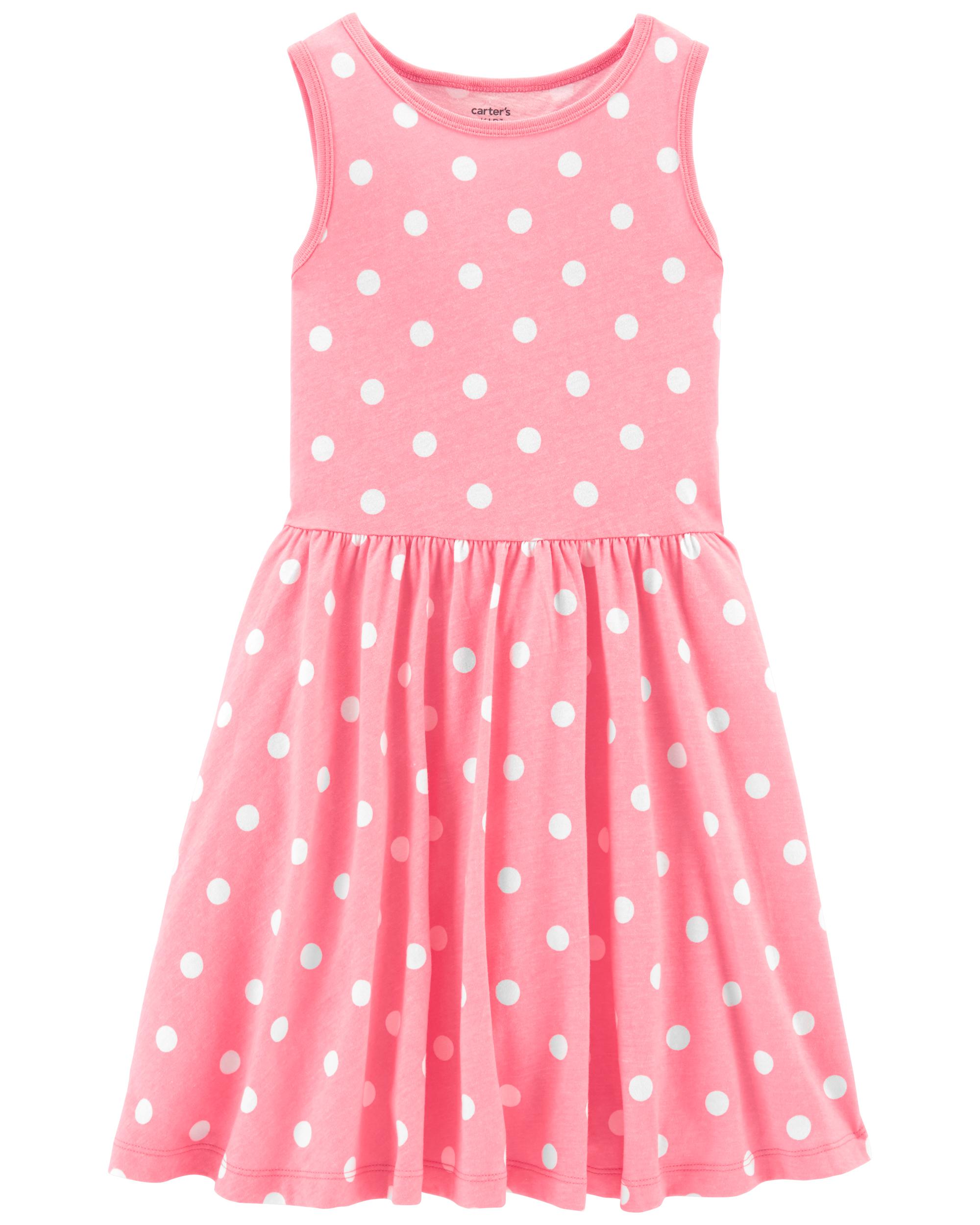 Pink Kid Polka Dot Twirl Dress | carters.com