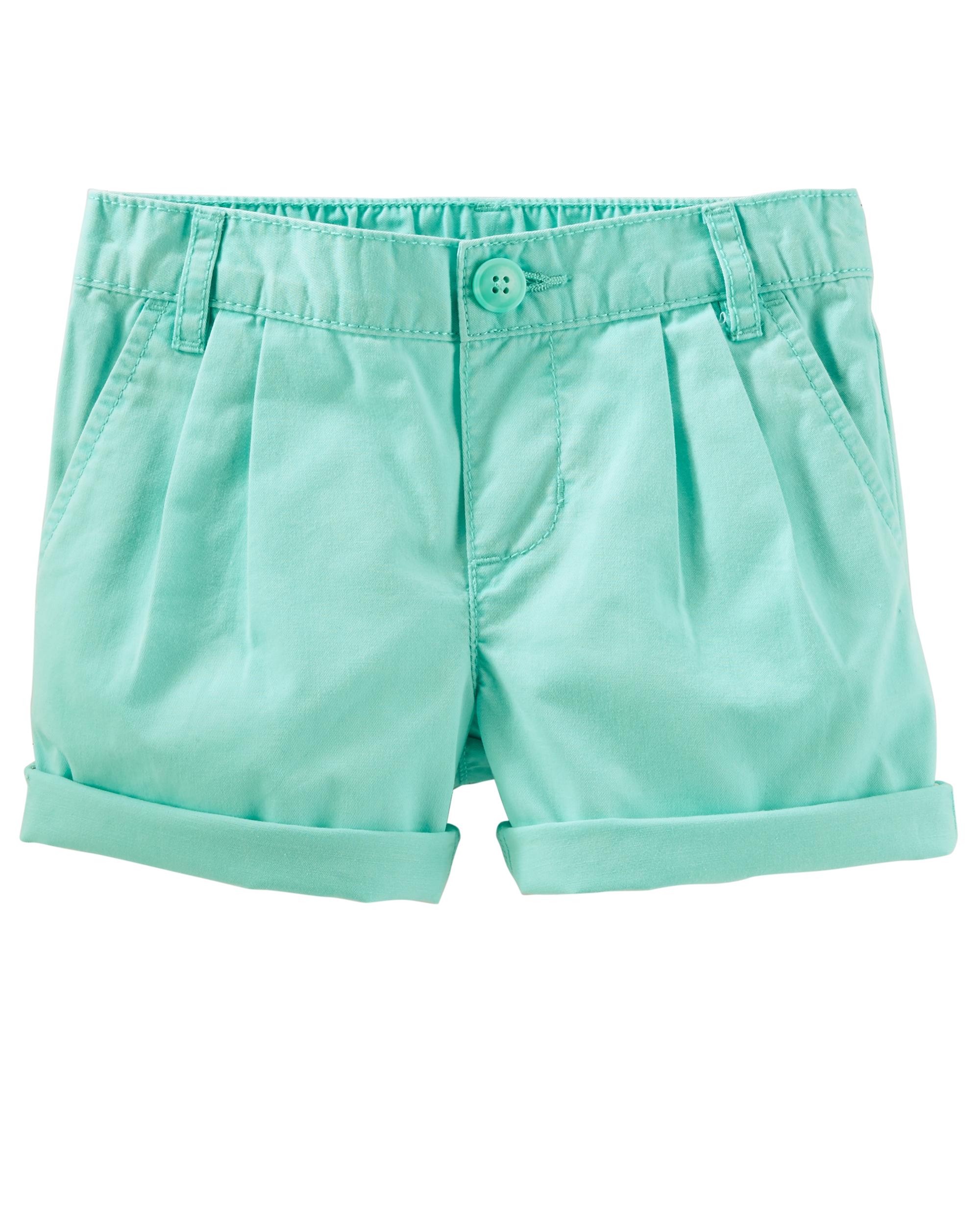 turquoise chino shorts